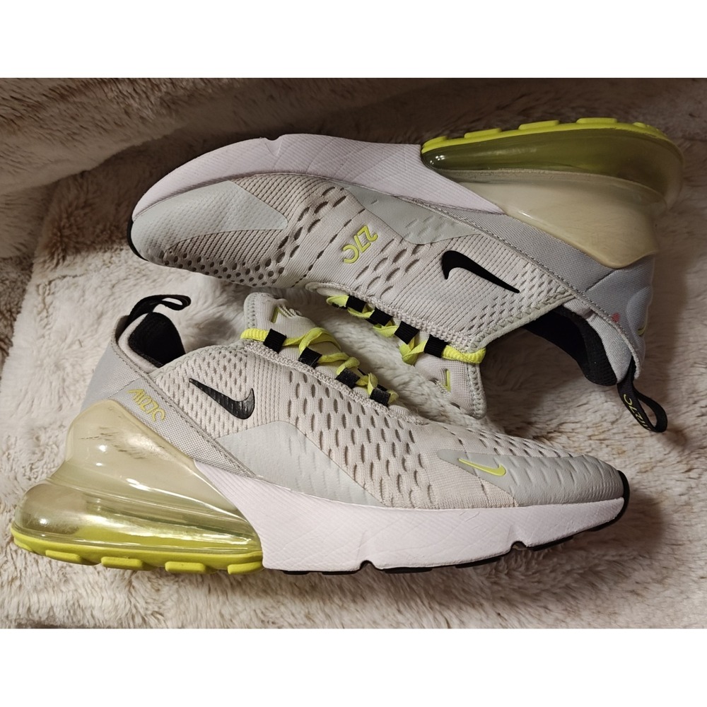 Nike Air Max 270 White Volt Youth Size 6.5, Womens size 8 DO 1382-100 - Picture 5 of 10